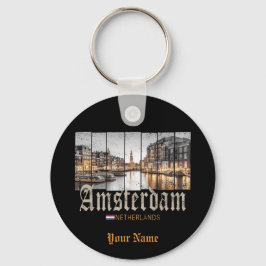 Amsterdam Niederlande Holland Vintage Souvenir Schlüsselanhänger