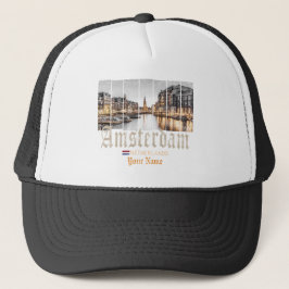 Amsterdam Niederlande Holland Vintage Souvenir Truckerkappe