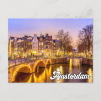 Amsterdam, Niederlande im frühen Abend