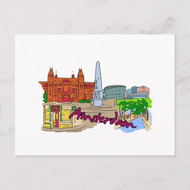 Amsterdam - Niederlande Postkarte (Vorderseite)