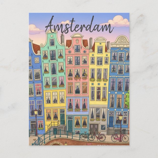 Amsterdam Niederlande Postkarte (Vorderseite)