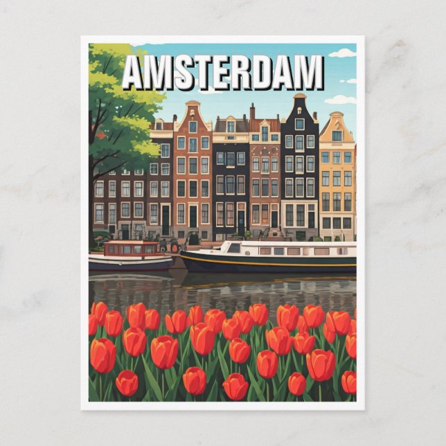 Amsterdam Niederlande Postkarte (Vorderseite)