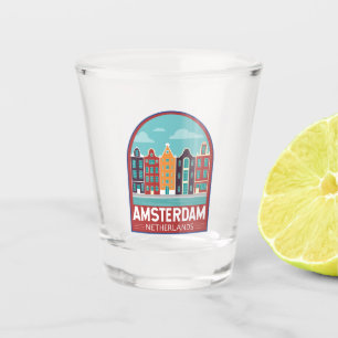 Amsterdam Niederlande Reise Kunst Vintage Schnapsglas