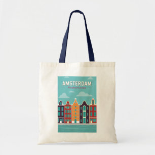 Amsterdam Niederlande Reise Kunst Vintage Tragetasche