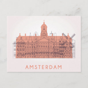 Amsterdam, Niederlande   Skyline der Sehenswürdigk Postkarte