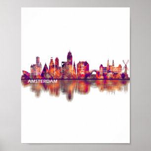 Amsterdam Niederlande Skyline Poster