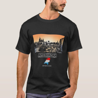 Amsterdam Niederlande Skyline Vacation Souvenir Ci T-Shirt
