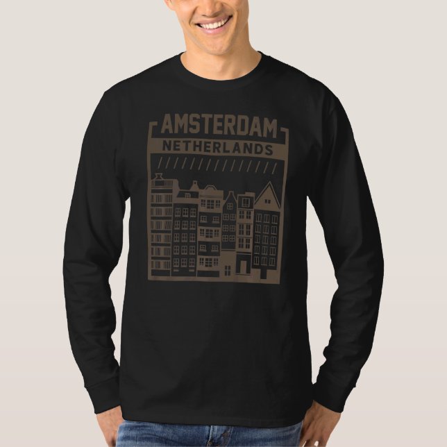 Amsterdam Niederlande T-Shirt (Vorderseite)