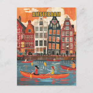 Amsterdam Niederlande Travel Postkarte