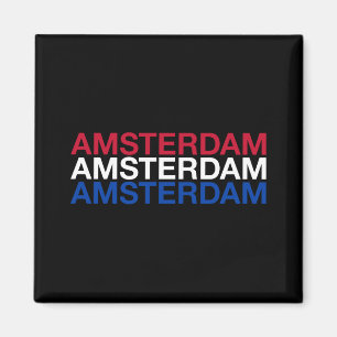 AMSTERDAM Niederländische Flagge Magnet