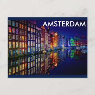 AMSTERDAM NIGHT POSTKARTE