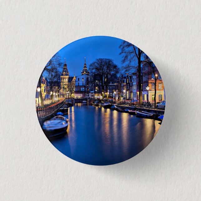 Amsterdam Night Wallpaper-67657 Button (Vorderseite)