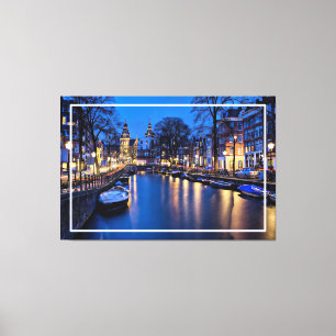 Amsterdam Night Wallpaper-67657 Leinwanddruck