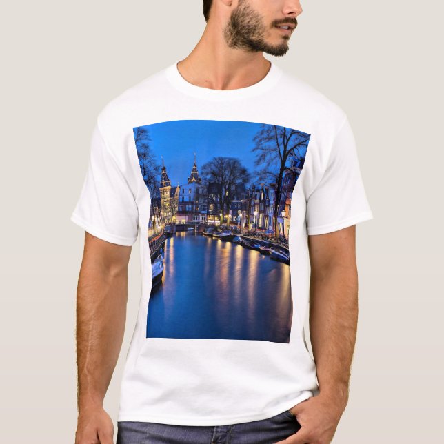 Amsterdam Night Wallpaper-67657 T-Shirt (Vorderseite)