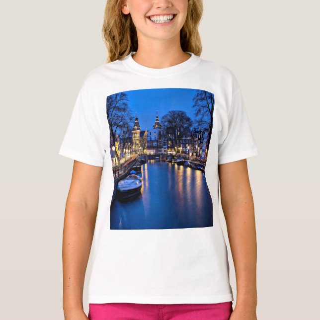 Amsterdam Night Wallpaper-67657 T-Shirt (Vorderseite)