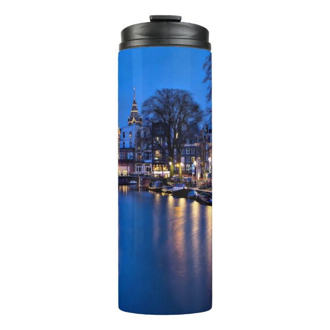 Amsterdam Night Wallpaper-67657 Thermosbecher (Vorderseite)