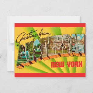 Amsterdam NY Grußkarte Postkarte
