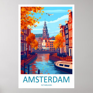 Amsterdam Park Reise 2Vintage Ski Nationalplakat Poster