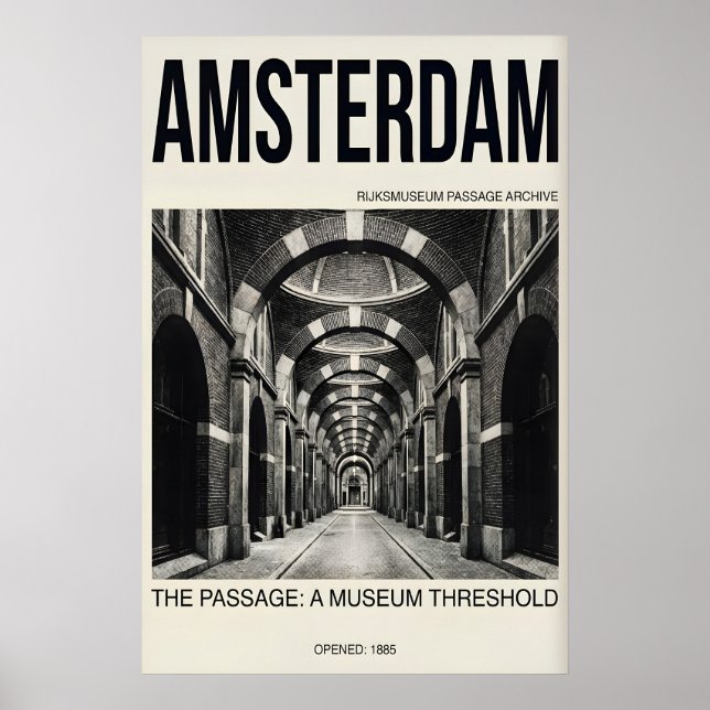 Amsterdam Passage Poster - Architectural Corridor (Vorne)