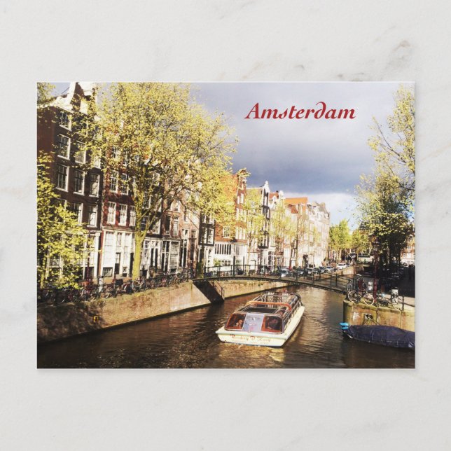 Amsterdam Postcard Postkarte (Vorderseite)