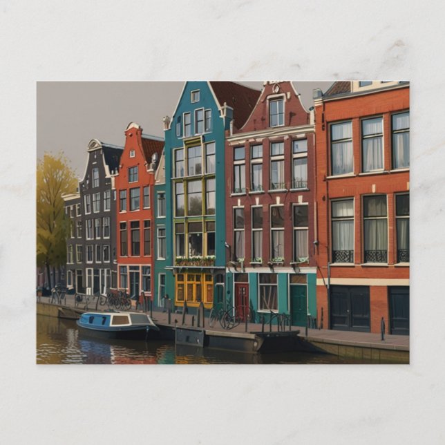 AMSTERDAM POSTCARD POSTKARTE (Vorderseite)