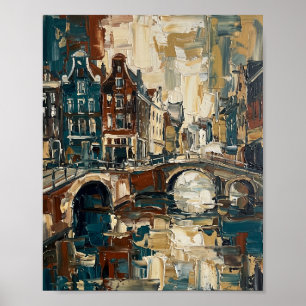 Amsterdam Poster Luxus Abstracte Ölgemälde