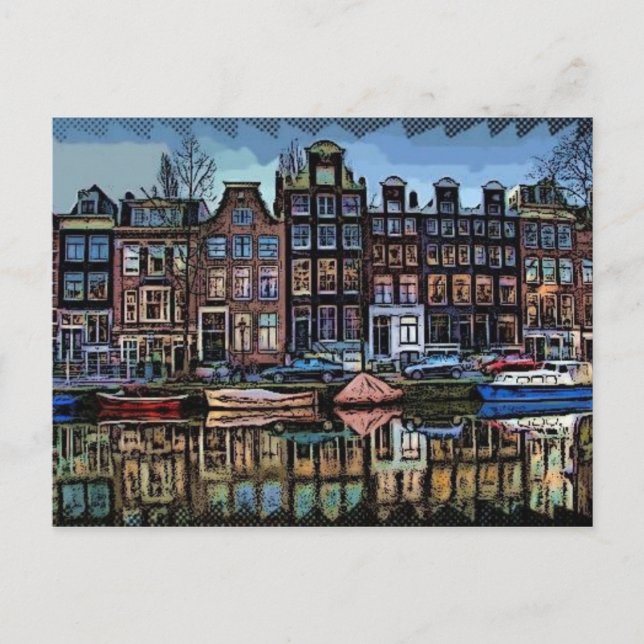Amsterdam Postkarte (Vorderseite)
