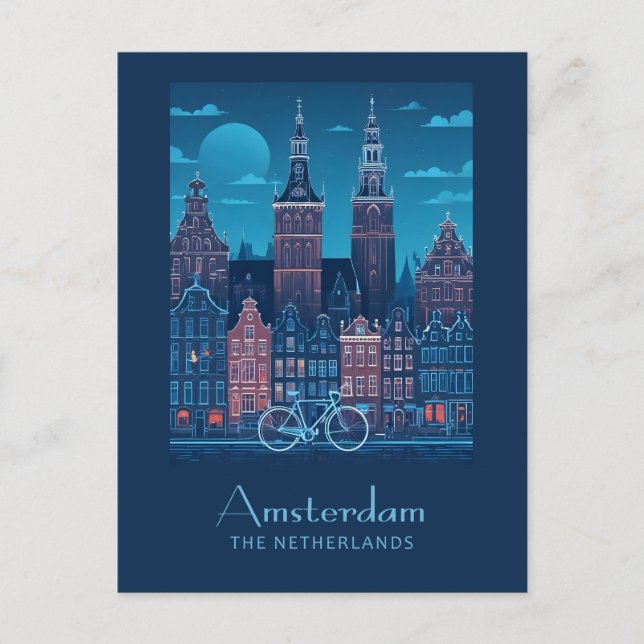 Amsterdam Postkarte (Vorderseite)