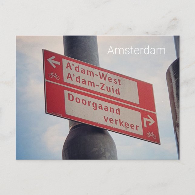 Amsterdam Postkarte (Vorderseite)