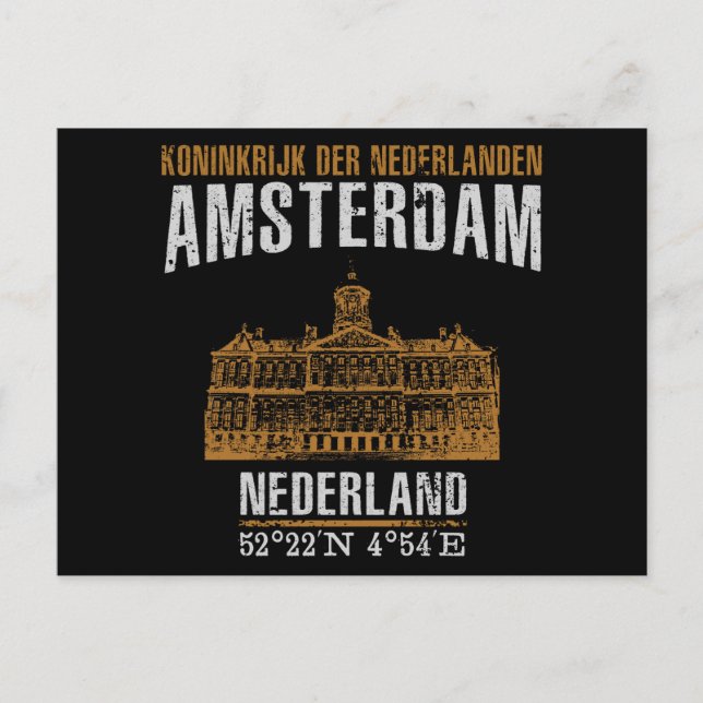 Amsterdam Postkarte (Vorderseite)
