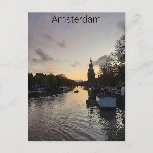 Amsterdam Postkarte (Vorderseite)