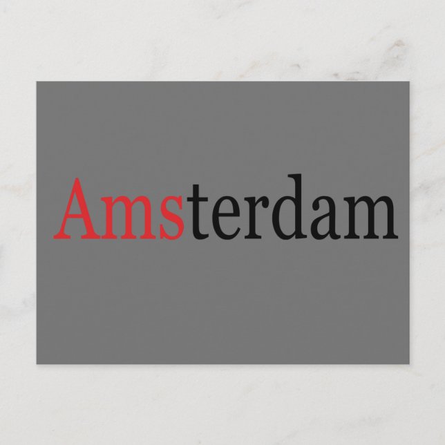 Amsterdam Postkarte (Vorderseite)
