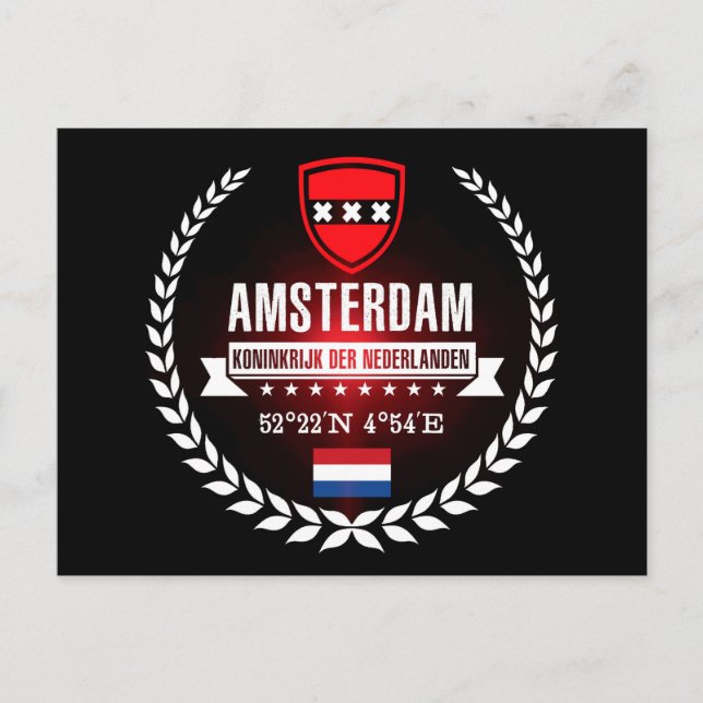 Amsterdam Postkarte (Vorderseite)