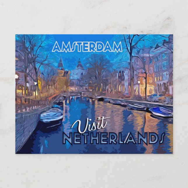Amsterdam, Postkarte aus Sammlung Besuch... (Vorderseite)