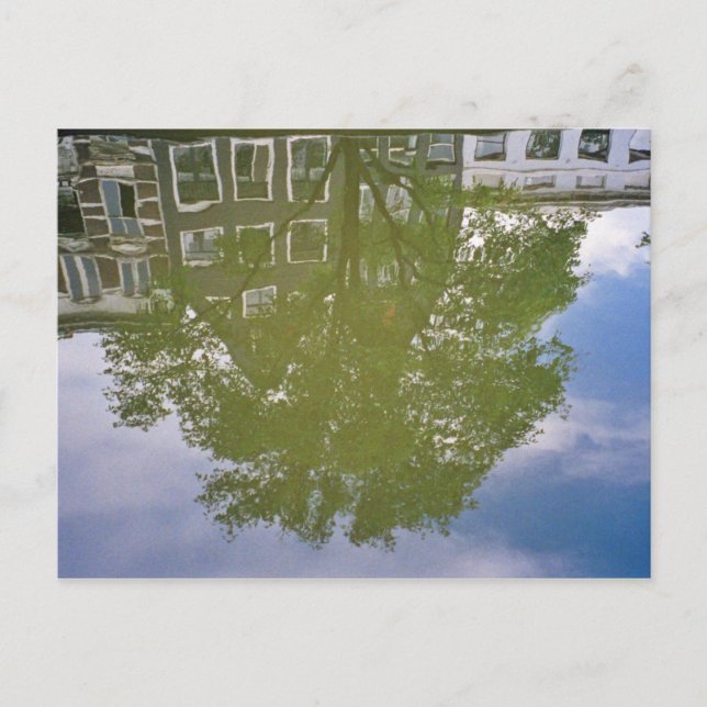 Amsterdam Reflektion Postcard Postkarte (Vorderseite)