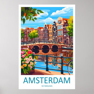 Amsterdam Reise 2Vintage Park Nationaler Skiplakat Poster