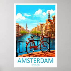 Amsterdam Reise Nationaler Skiplakat ParkVintage Poster