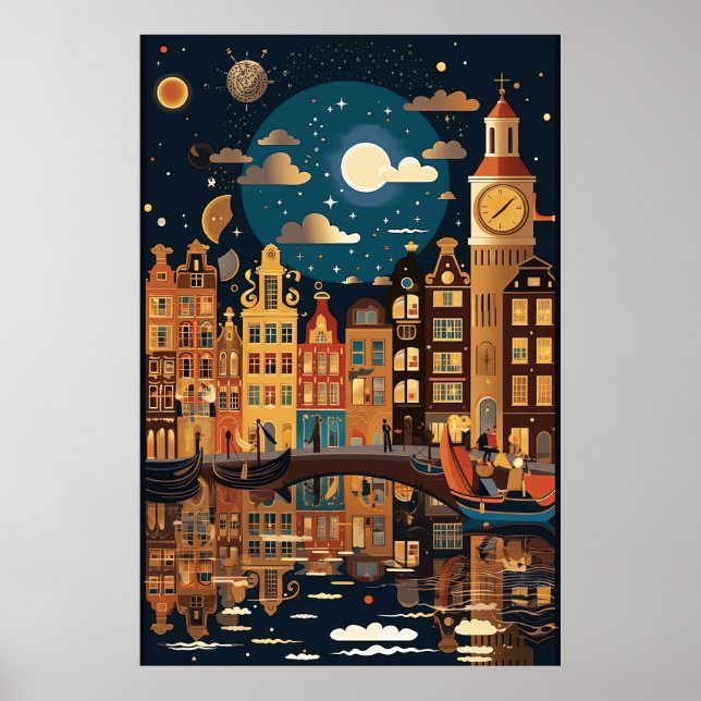 Amsterdam, Reise Poster (Vorne)