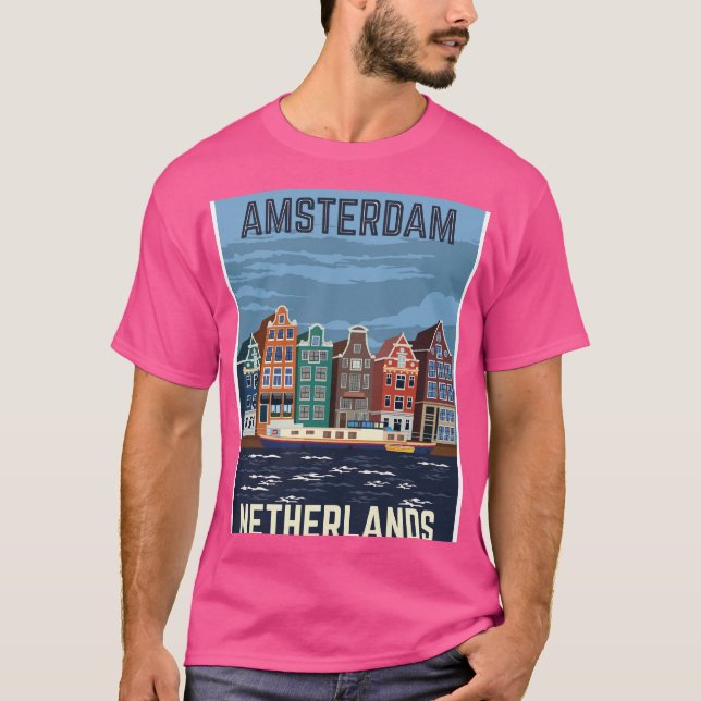 Amsterdam Reise T-Shirt (Vorderseite)
