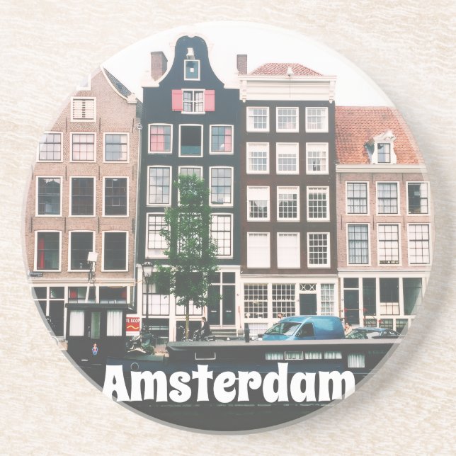 Amsterdam-Reiseandenken Getränkeuntersetzer (Vorne)