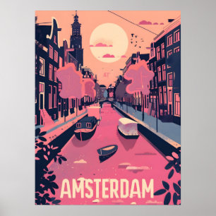 Amsterdam Reisen und Kunst Poster