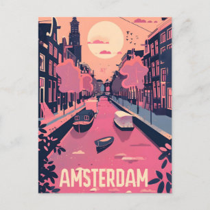Amsterdam Reisen und Kunst Postkarte