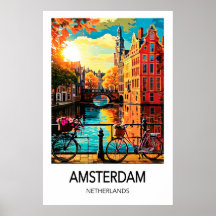 Amsterdam Reiseplakat