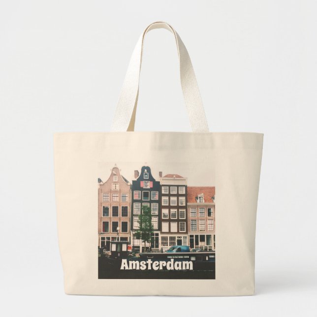 Amsterdam-Reisesouvenir Jumbo Stoffbeutel (Vorne)