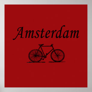 Amsterdam Retro-Fahrrad Poster