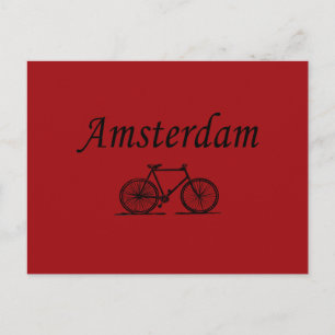 Amsterdam Retrorad Postkarte