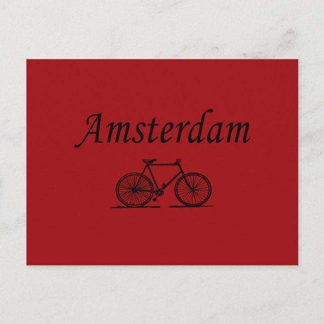 Amsterdam Retrorad Postkarte (Vorderseite)