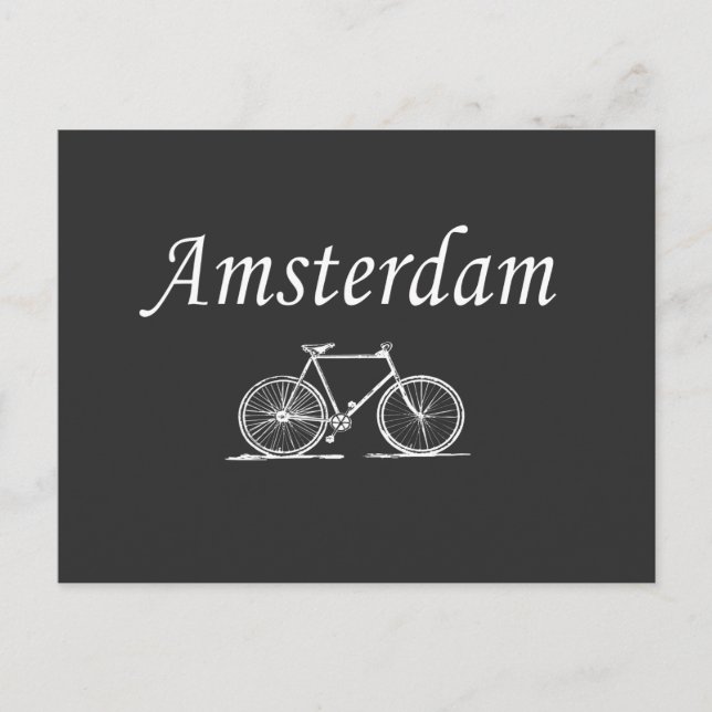 Amsterdam Retrorad Postkarte (Vorderseite)