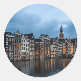 Amsterdam Runder Aufkleber