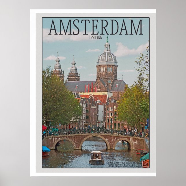 Amsterdam - Sint Nicolaaskerk Poster (Vorne)